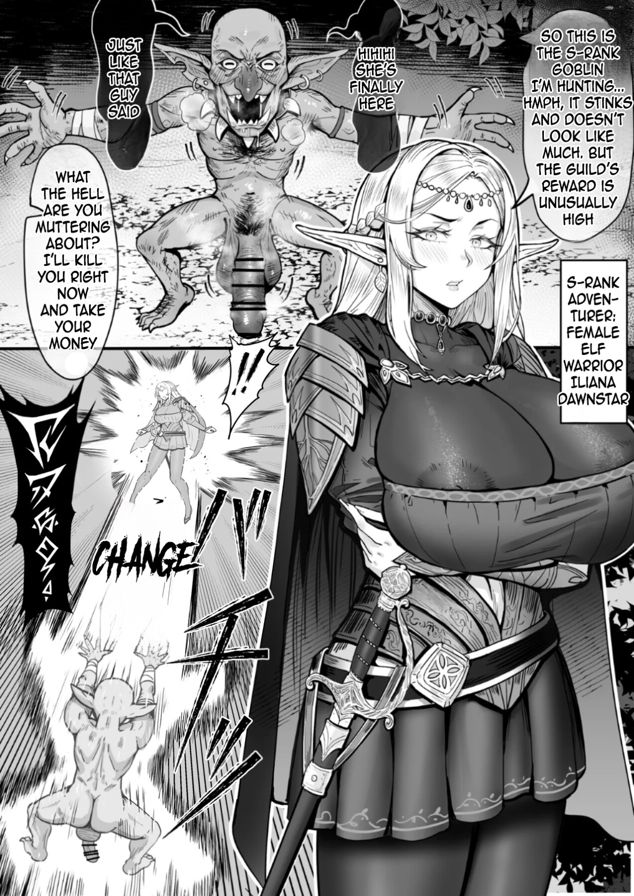 hentai manga Forced Body Swap by Goblins Leads to Ejaculation Addiction! The Fall of Elven Warrior Iliana Dawnstar!